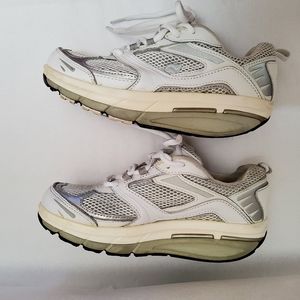 Power Walk by Natural Sports Dr. Scholls Leather Platform Sneakers Size 7 White